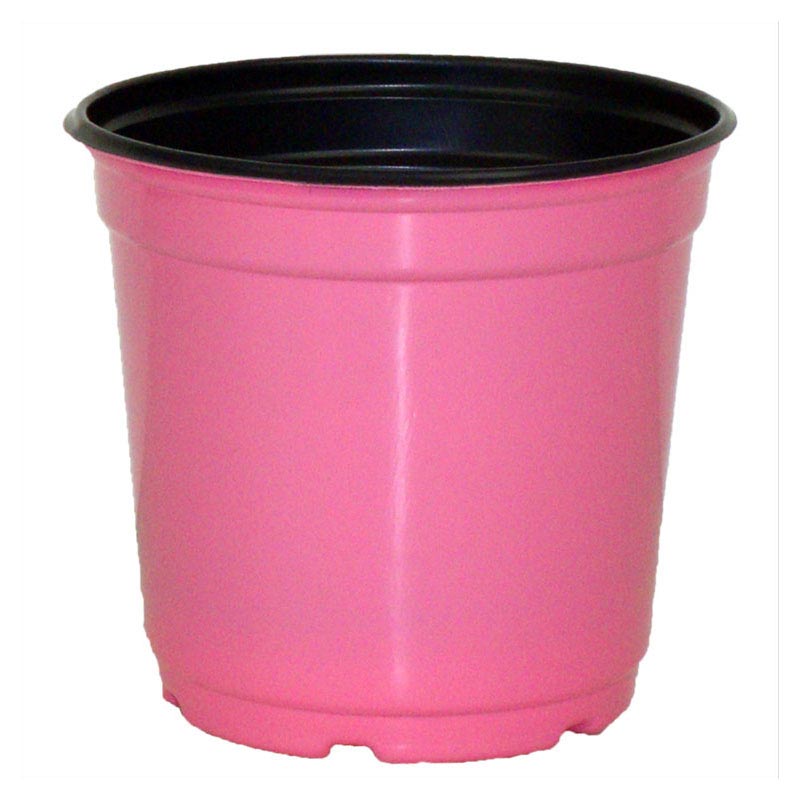 5" Taller Gloss Pink Flower Pot