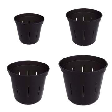 Growers Assortment of Black Onyx Slotted Violet Pots