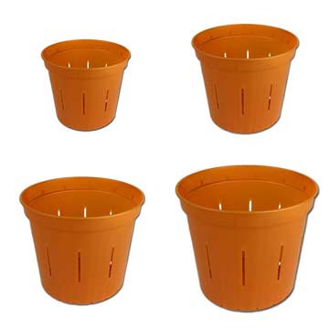 Growers Assortment of Copper Amber Slotted Violet Pots