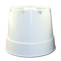 White Plastic Violet Pot - Taller - 8"