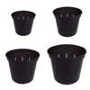 Growers Assortment of 4 Black Onyx Slotted Violet Pots