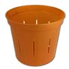 6" Copper Amber Slotted  Orchid Pot 